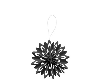 Papírová ozdoba Paper Rosette - Black