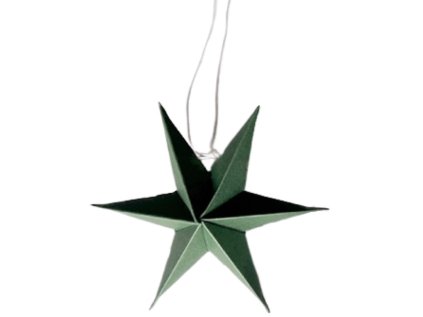 Šesticípá hvězda Xmas Green - 12 cm
