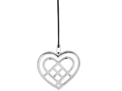 Vánoční ozdoba Weaved Heart - Silver