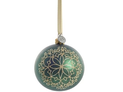 Skleněná ozdoba Cadelia Dark Green - 8 cm