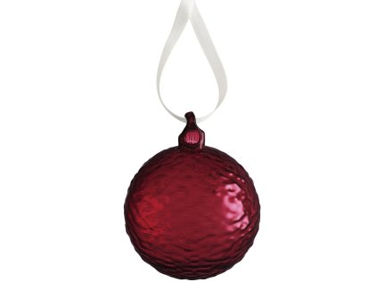Skleněná baňka Gry Marble Deep Red - 8 cm