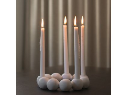Adventní svícen Bright - White