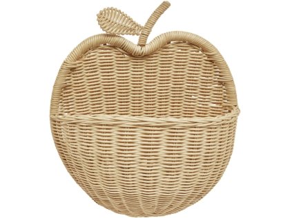 Nástěnný ratanový koš - Apple