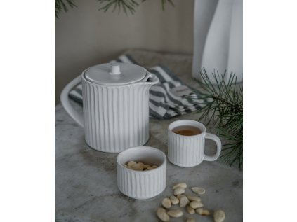 Keramická konvice s ohřívačem Glogg - Natural White