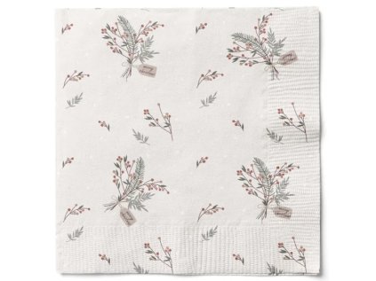 Papírové ubrousky Holly - Cream