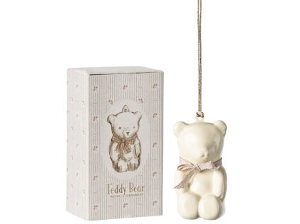 Plechová ozdoba Maileg Teddy Bear - Off White/Rose