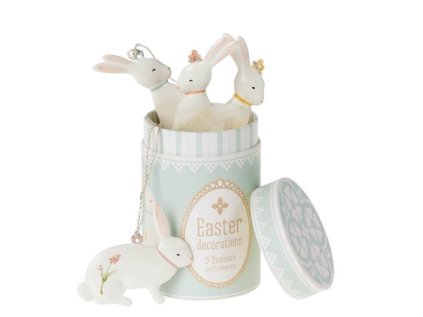 Sada velikonočních ozdob Bunny - 5 ks