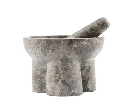 Mramorový hmoždíř s tloučkem Kulti - Grey/Brown