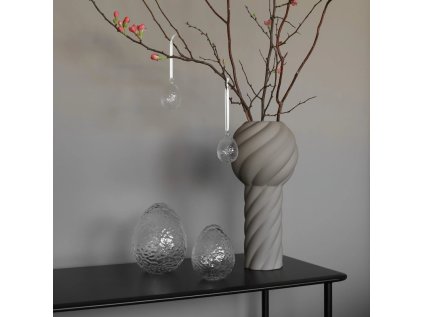 Skleněné vajíčko Gry Clear - 16 cm