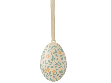 Plechové velikonoční vajíčko Branches - Cream