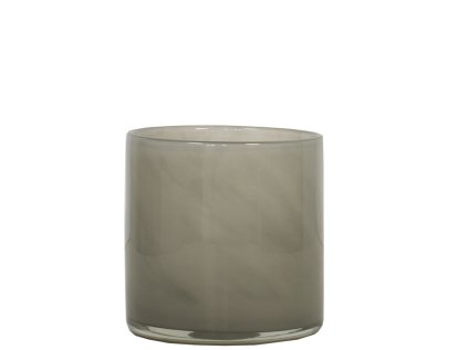 Skleněný svícen Lyric Small - Warm Grey
