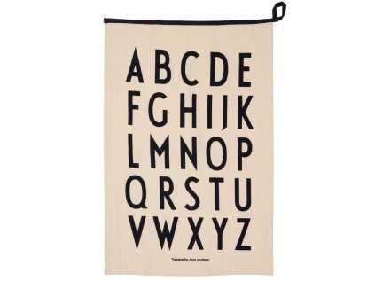 Bavlněná utěrka Design Letters - Premium Black
