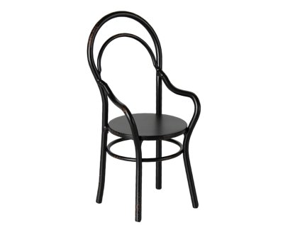 Kovová židlička Maileg - Black