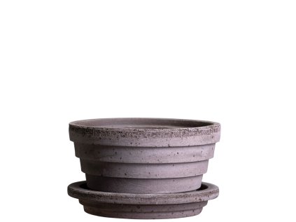 Terakotový květináč Planet Grey - 12 cm