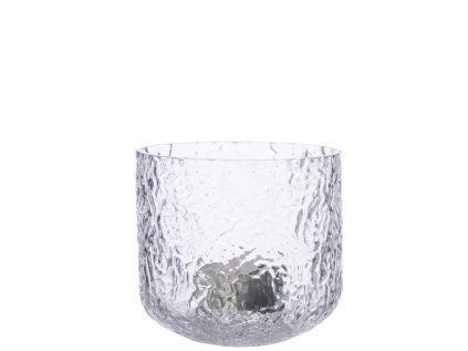 Skleněný svícen Pattern Tealight - 9 cm