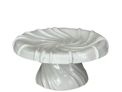 Porcelánový podnos na dort Tides - White