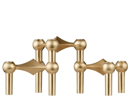 Svícen STOFF Nagel Brushed Brass - X3