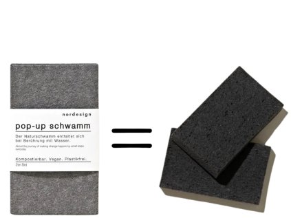 Přírodní houbička na nádobí Pop-Up - 2 ks