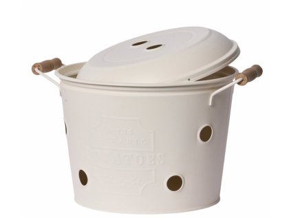Úložný koš s víkem na brambory - CremeÚložný koš s víkem na brambory - Creme