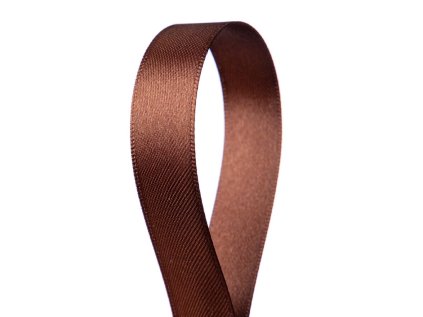 Hedvábná stuha Brown 1,5 cm - 50 m