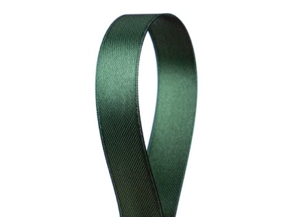 Hedvábná stuha Dark Green 1,5 cm - 50 m