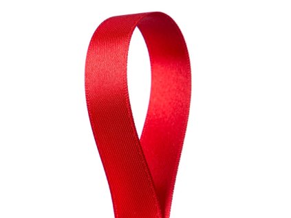 Hedvábná stuha Red 1,5 cm - 50 m