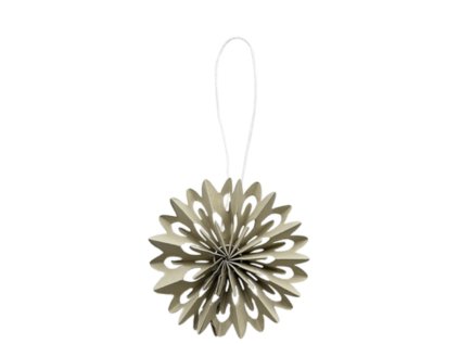 Papírová ozdoba Paper Rosette - Warm Grey