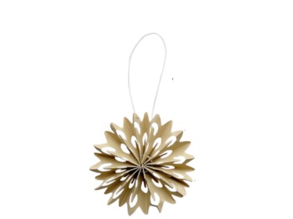 Papírová ozdoba Paper Rosette - Camel