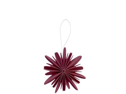 Papírová ozdoba Simple Snowflake - Wine Red