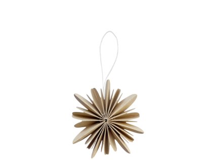 Papírová ozdoba Simple Snowflake - Gold Sparkle