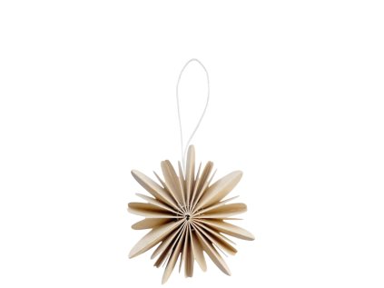 Papírová ozdoba Simple Snowflake - Camel