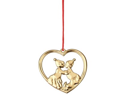 Vánoční ozdoba Kissing Elves - Gold