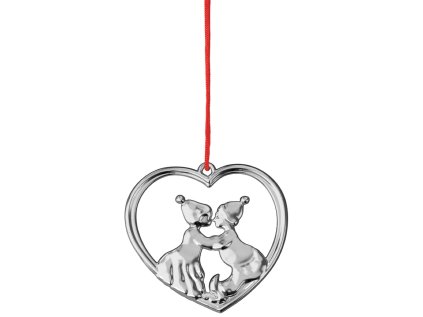Vánoční ozdoba Kissing Elves - Silver