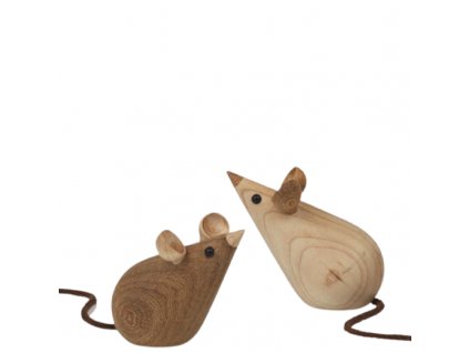 Dřevěné myšky 2ks