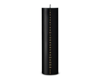 Adventní svíčka Pillar Calendar - Black