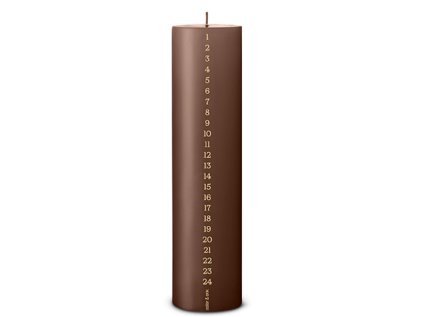 Adventní svíčka Pillar Calendar Hazelnut
