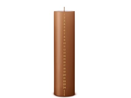 Adventní svíčka Pillar Calendar - Raw Toffee