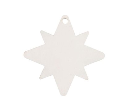 Dřevěná dekorace Hvězdička - White