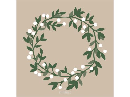 Papírové ubrousky Snowberry Wreath - 20 ks
