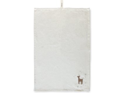 Bavlněná utěrka Christmas Fable - Cream Reindeer