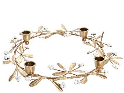 Adventní svícen Missia Mistletoe - Gold
