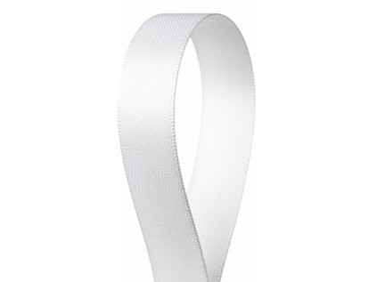 Hedvábná stuha White 1,5 cm - 50 m