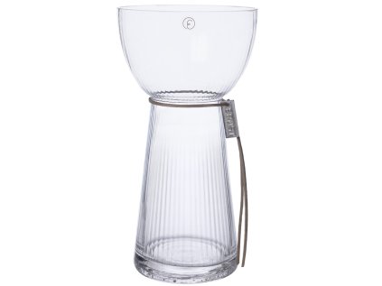 Skleněná váza Hyacint Striped - 19 cm