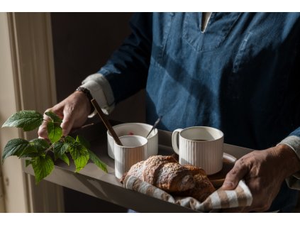 Kovový podnos ERNST Cream - 45 x 30 cm