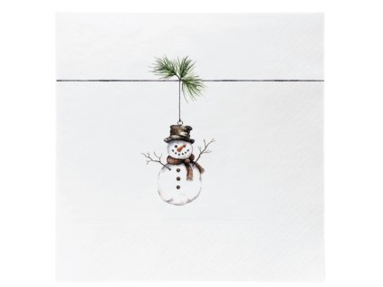 Papírové ubrousky Snowman - 20 ks