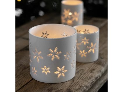 Porcelánový svícen Christmas Snowflake - Large