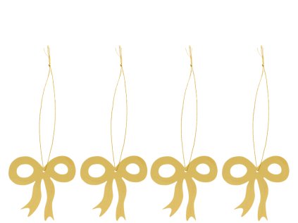 Sada zlatých ozdob Ribbon Brass - 4 ks
