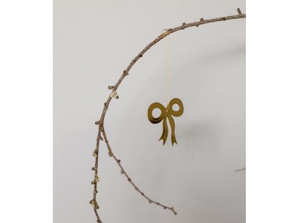 Sada zlatých ozdob Ribbon Brass - 4 ks