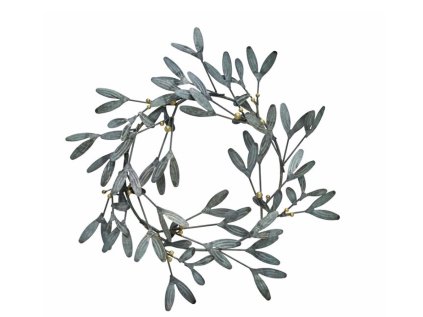 Dekorativní věnec Mistlia Mistletoe Antique Grey - 64 cm