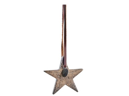 Travertinová ozdoba Elina Star - Brown